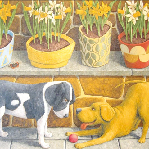 JFN001 Daft Dogs and Daffodils