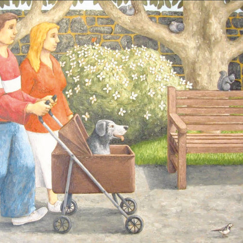 JFN003 Old Dog in a Stroller