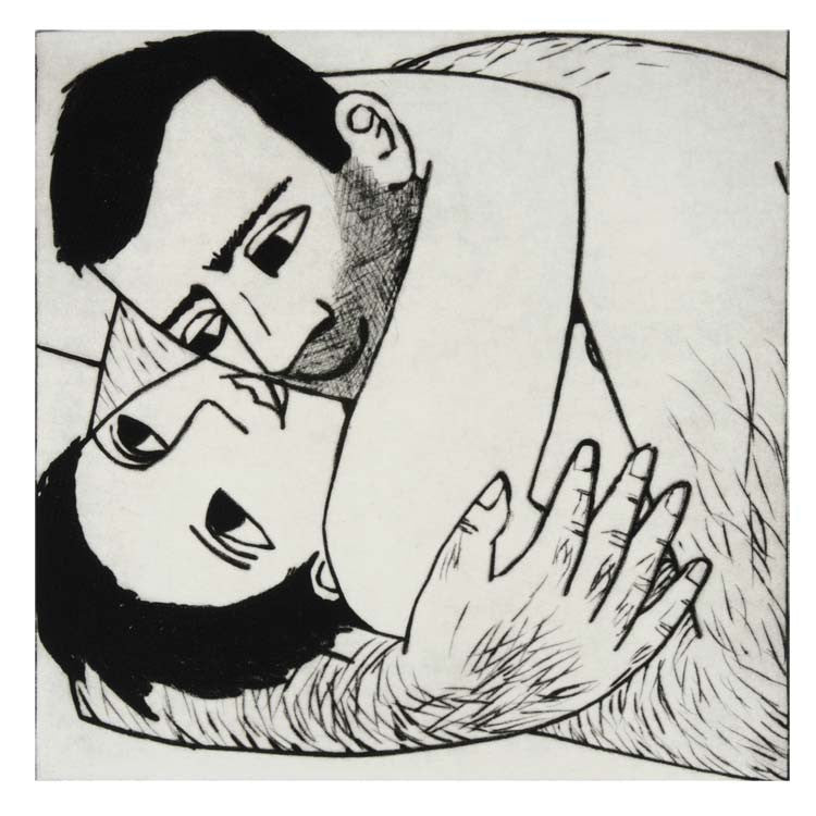 Art Greeting Card, Man and woman embracing each other