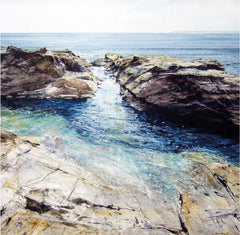 Fine Art Greeting Card, Rocky beach