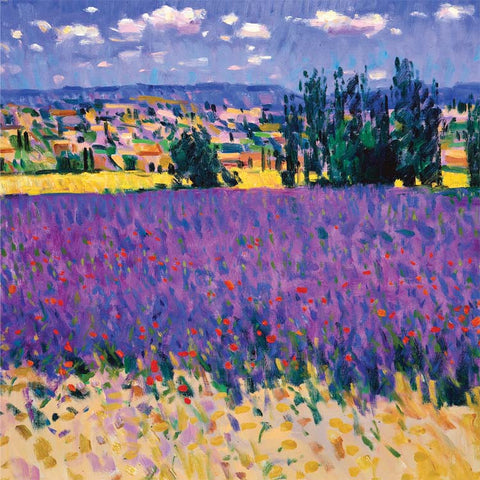 Fine Art Greeting Card, Purple field